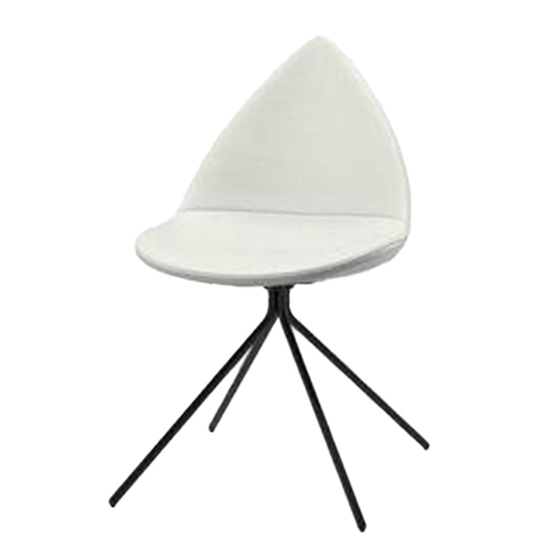 Modern Dining Room Side Chair Black Metal Legs Armless Dining Chairs