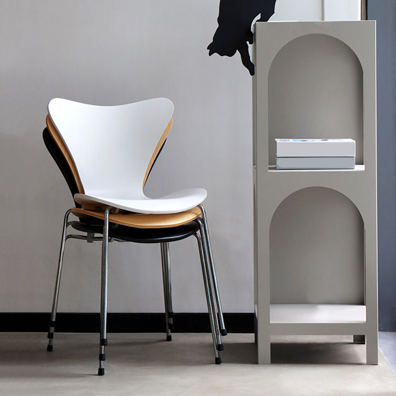 Modern Armless Side Chair Manufactured Wood Stackable Dining Chairs