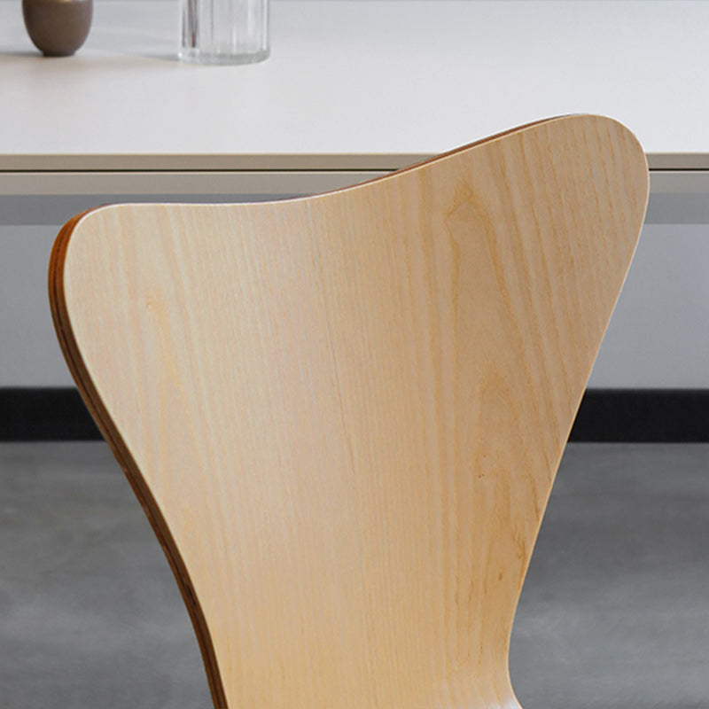 Modern Armless Side Chair Manufactured Wood Stackable Dining Chairs