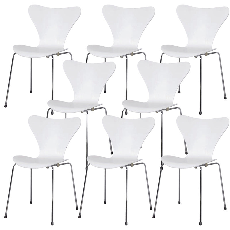 Modern Armless Side Chair Manufactured Wood Stackable Dining Chairs