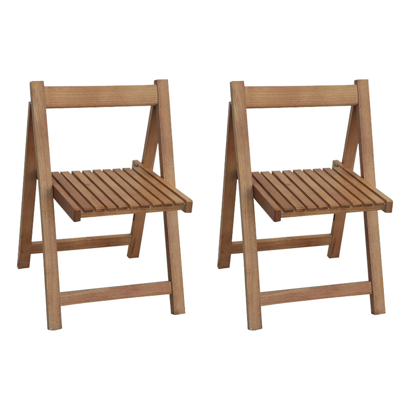 Contemporary Solid Wood Dining Chair Open Back Folding Side Chair