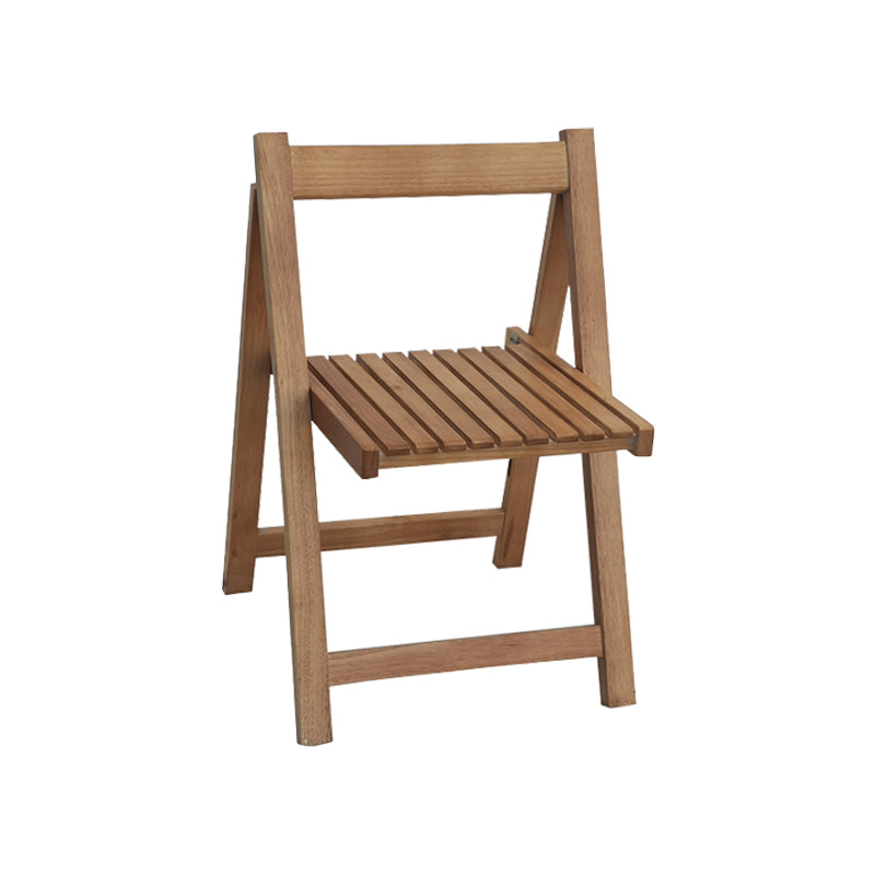 Contemporary Solid Wood Dining Chair Open Back Folding Side Chair