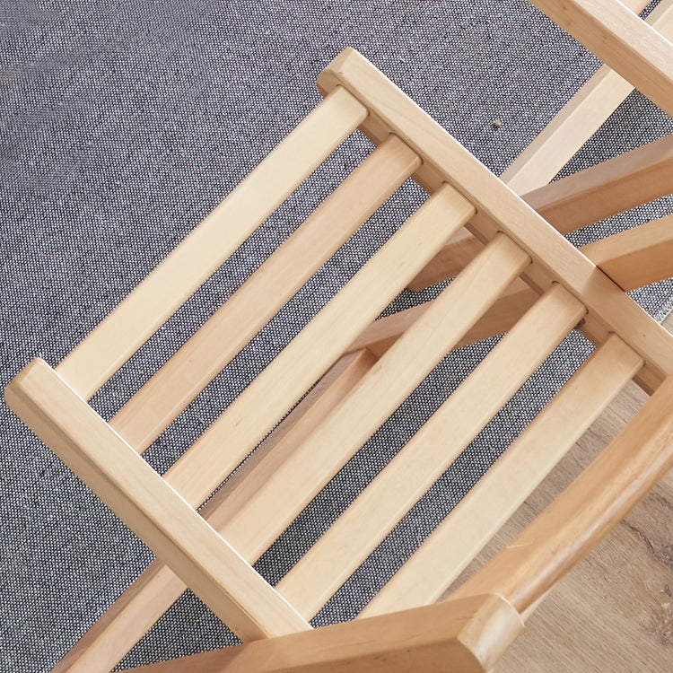 Contemporary Solid Wood Dining Chair Open Back Folding Side Chair