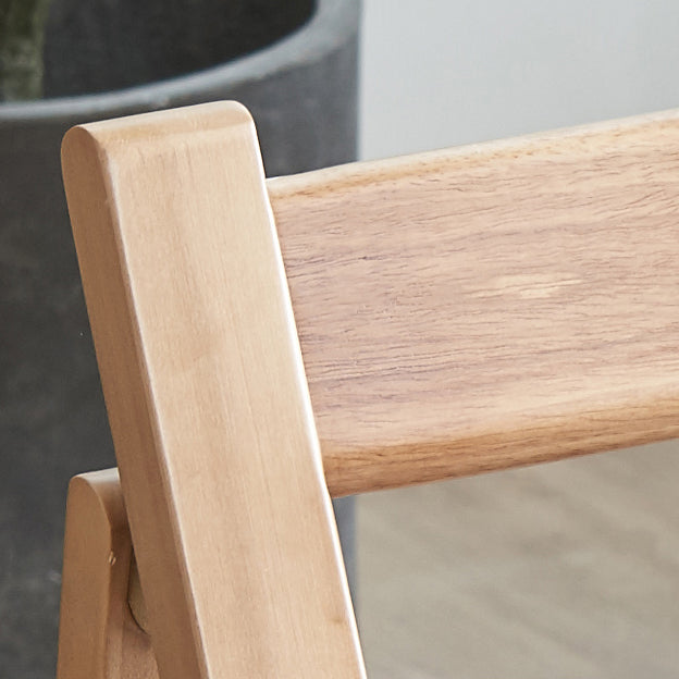 Contemporary Solid Wood Dining Chair Open Back Folding Side Chair