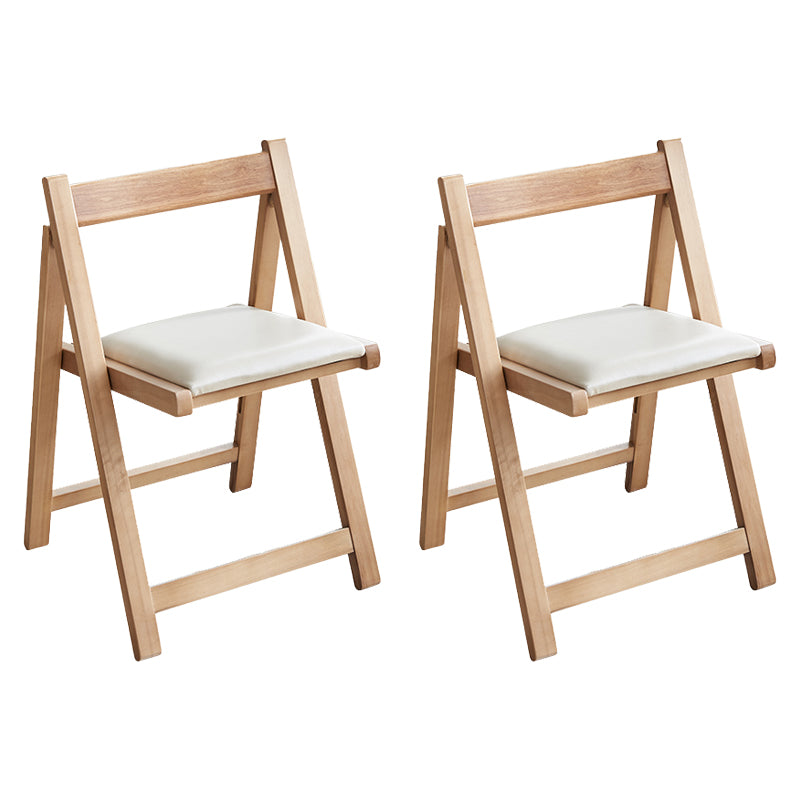 Contemporary Solid Wood Dining Chair Open Back Folding Side Chair