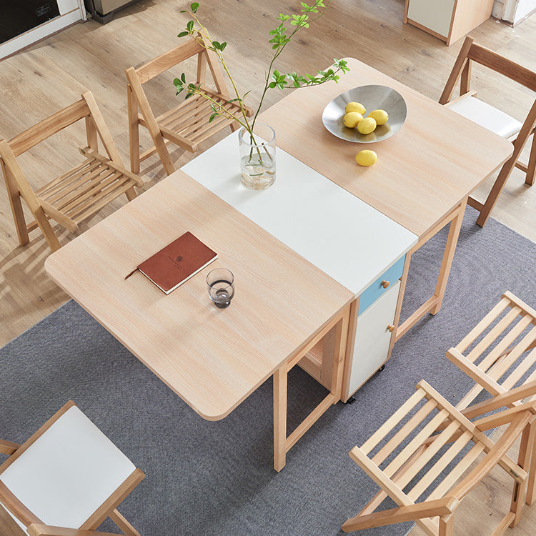 Contemporary Solid Wood Dining Chair Open Back Folding Side Chair