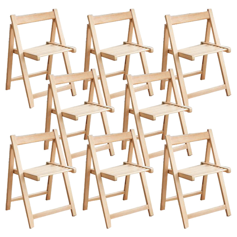 Contemporary Solid Wood Dining Chair Open Back Folding Side Chair