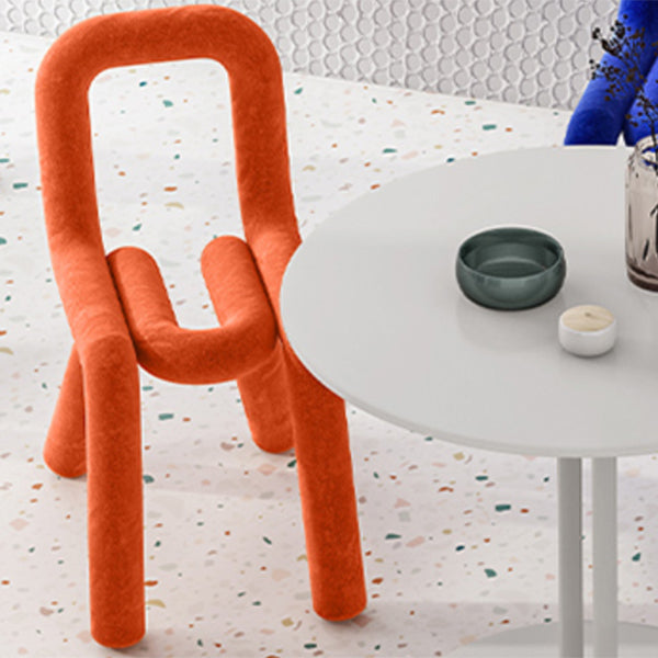 Modern Style Upholstered Dining Chair Open Back Dining Side Chair