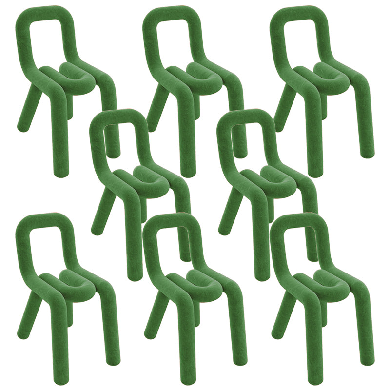 Modern Style Upholstered Dining Chair Open Back Dining Side Chair