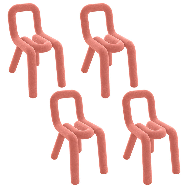 Modern Style Upholstered Dining Chair Open Back Dining Side Chair