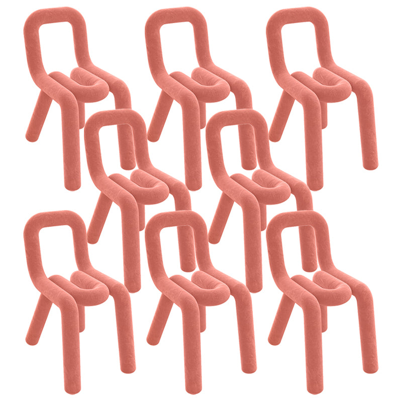 Modern Style Upholstered Dining Chair Open Back Dining Side Chair