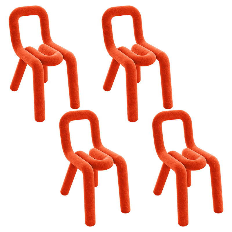 Modern Style Upholstered Dining Chair Open Back Dining Side Chair