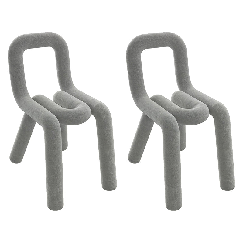 Modern Style Upholstered Dining Chair Open Back Dining Side Chair