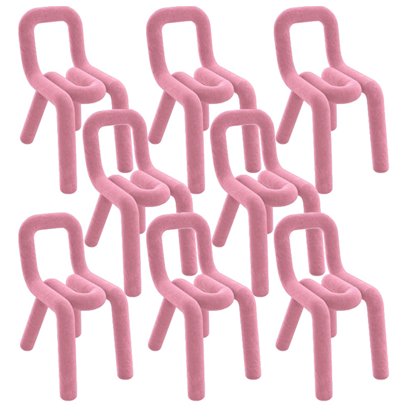 Modern Style Upholstered Dining Chair Open Back Dining Side Chair