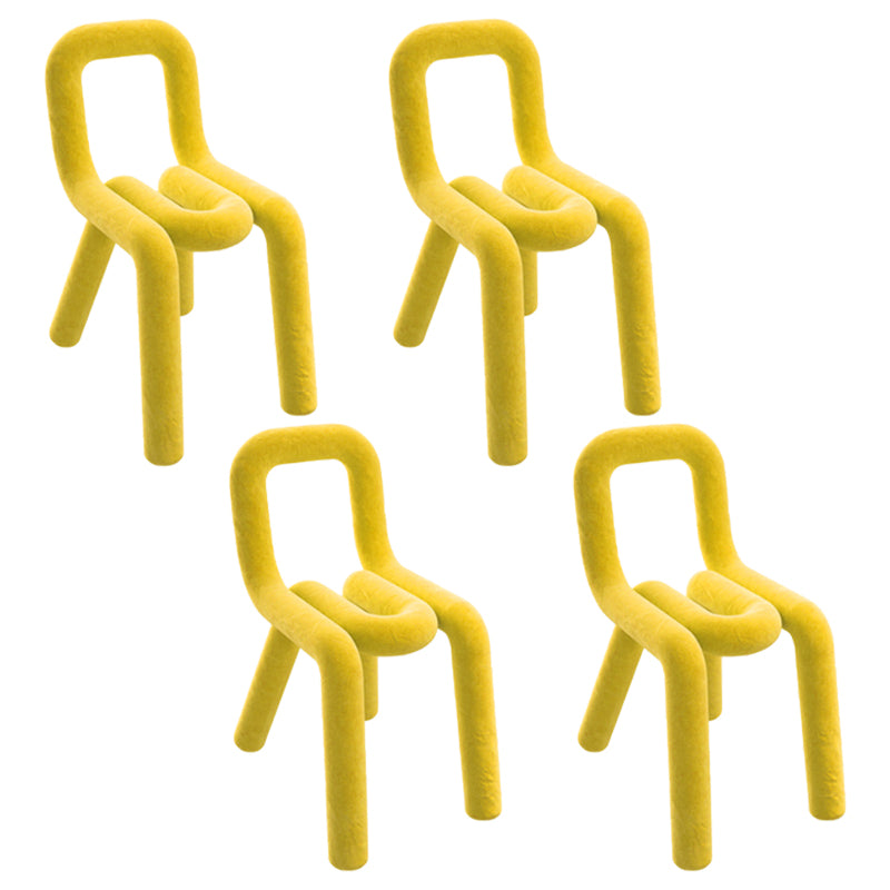 Modern Style Upholstered Dining Chair Open Back Dining Side Chair