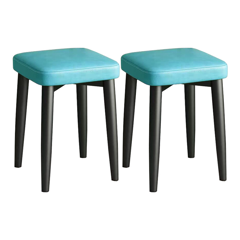 Glam Square Ottoman Whole Colored Faux Leather Mildew Resistant Cube Ottoman