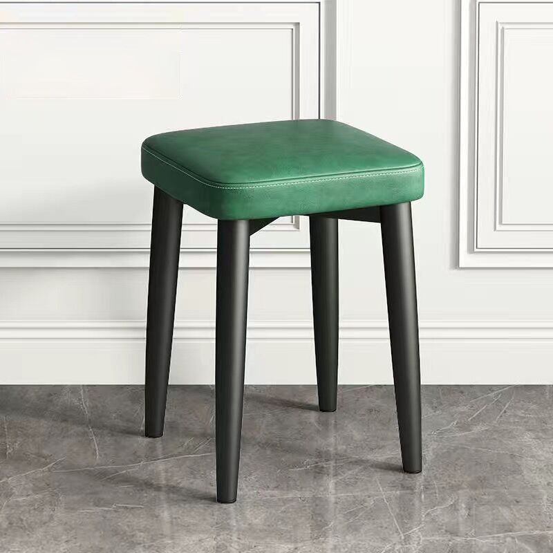Glam Square Ottoman Whole Colored Faux Leather Mildew Resistant Cube Ottoman