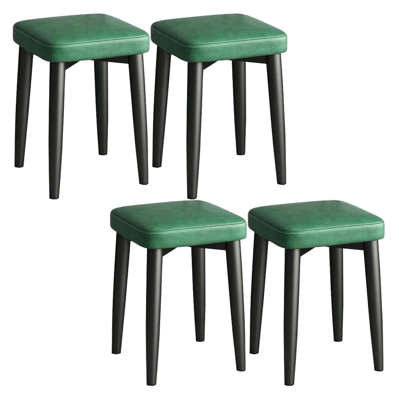 Glam Square Ottoman Whole Colored Faux Leather Mildew Resistant Cube Ottoman