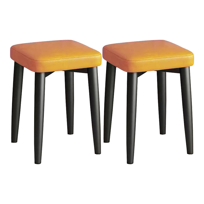 Glam Square Ottoman Whole Colored Faux Leather Mildew Resistant Cube Ottoman