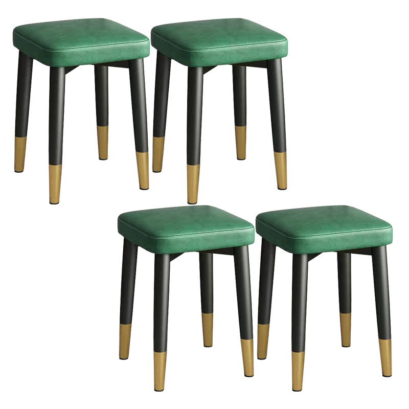 Glam Square Ottoman Whole Colored Faux Leather Mildew Resistant Cube Ottoman