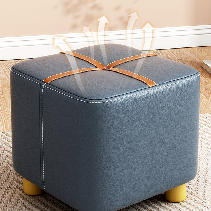 Contemporary Plain Pouf Ottoman Plain Tufted Square Water Resistant Pouf Chair