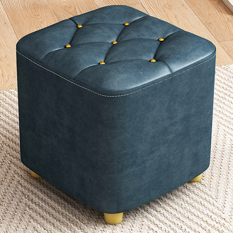 Contemporary Plain Pouf Ottoman Plain Tufted Square Water Resistant Pouf Chair