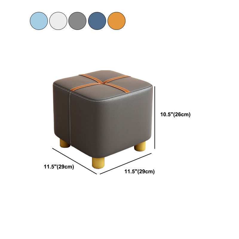 Contemporary Plain Pouf Ottoman Plain Tufted Square Water Resistant Pouf Chair