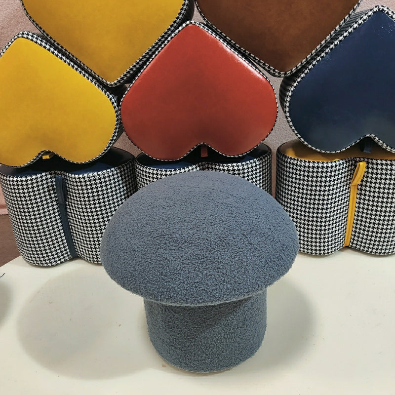 Contemporary Specialty Ottoman Velvet Tear Resistant Plain Pouf Ottoman