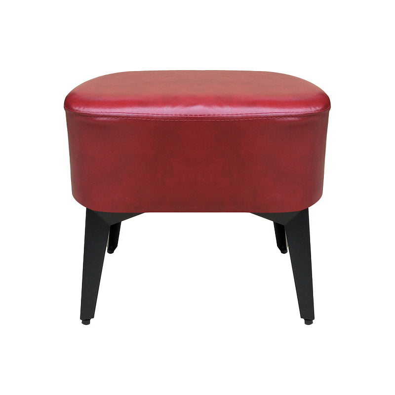 Modern Plain Chair Ottoman PU Leather Rectangle Stain Resistant Footstool Ottoman