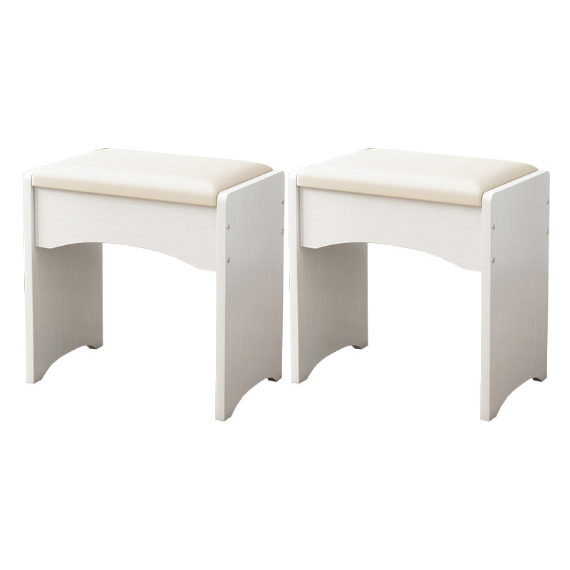 Genuine Leather Standard Ottoman Stain Resistant Rectangle Mid-Century Modern Ottoman