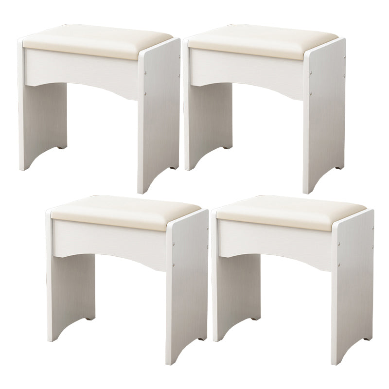 Genuine Leather Standard Ottoman Stain Resistant Rectangle Mid-Century Modern Ottoman