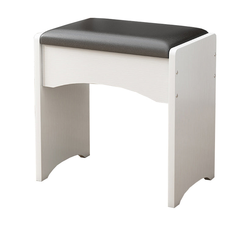 Genuine Leather Standard Ottoman Stain Resistant Rectangle Mid-Century Modern Ottoman