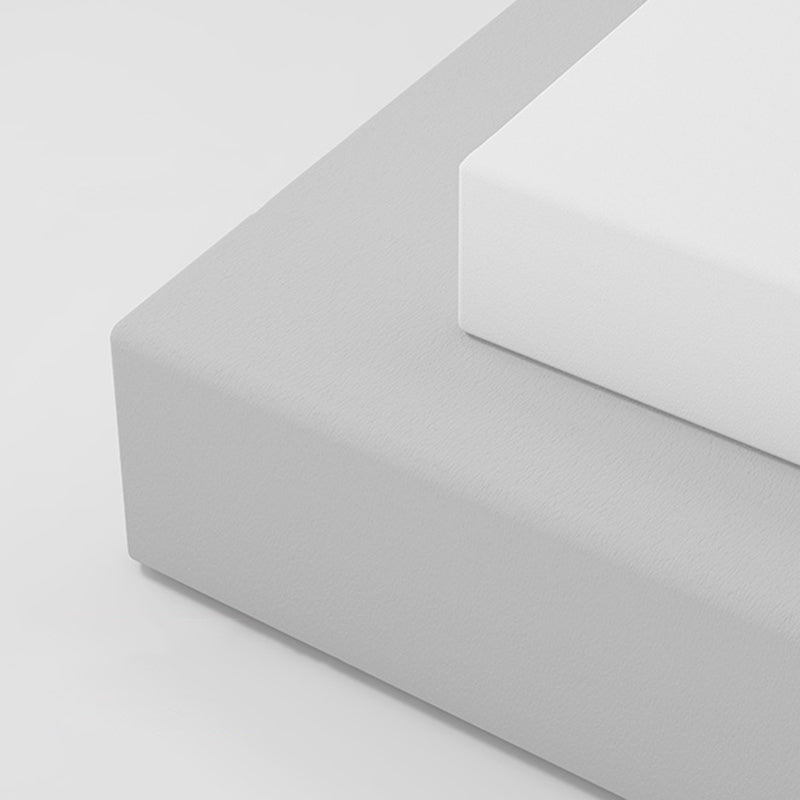 Mid-Century Modern Ottoman Rectangle Genuine Leather Pure Color Water Resistant Ottoman