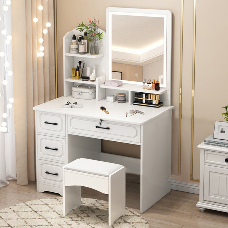 Mid-Century Modern Ottoman Rectangle Genuine Leather Pure Color Water Resistant Ottoman