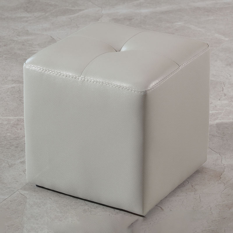 Modern Black Water Resistant Cube Square Leather Indoor Cube