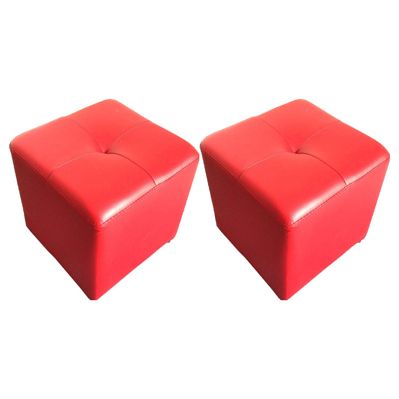Modern Black Water Resistant Cube Square Leather Indoor Cube