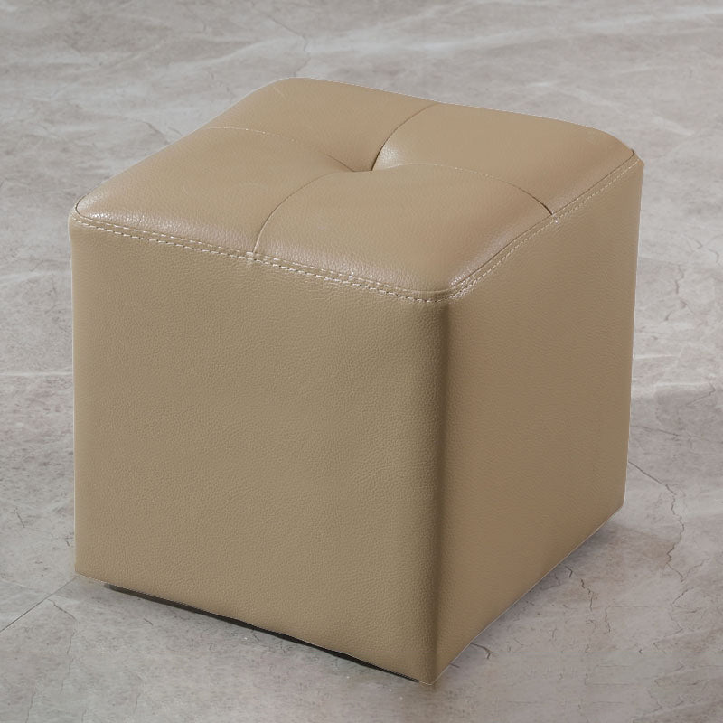 Modern Black Water Resistant Cube Square Leather Indoor Cube