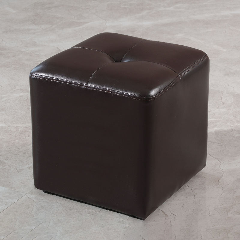 Modern Black Water Resistant Cube Square Leather Indoor Cube