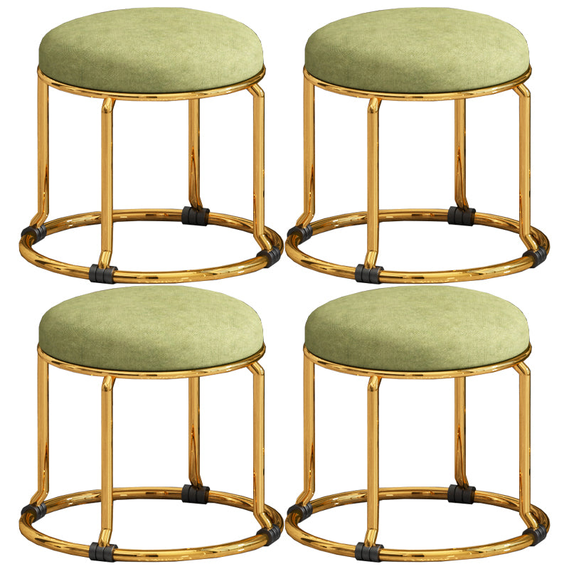 Standard Ottoman Fade Resistant Cotton Blend Glam Round Solid Color Ottoman