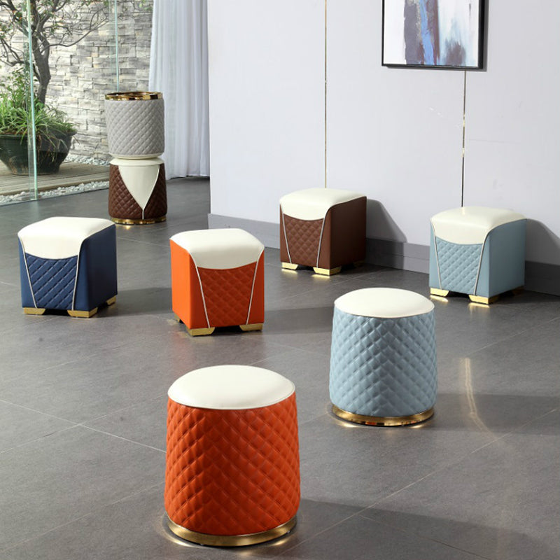 Orange Leather Standard Water Resistant Square Indoor Standard