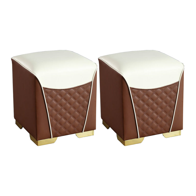 Orange Leather Standard Water Resistant Square Indoor Standard