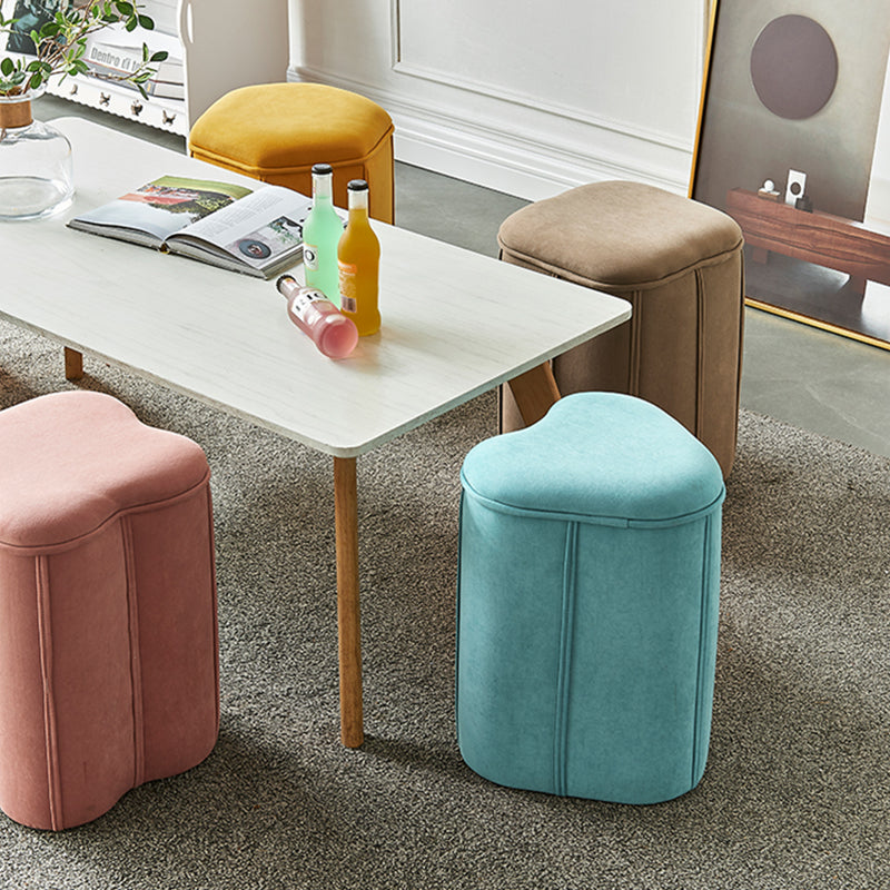 Contemporary Ottoman Solid Color Cotton Blend Standard Indoor Tear Resistant Ottoman