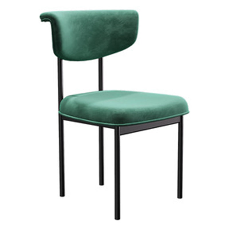 Fabric Open Back Dining Chairs Contemporary Armless Side Chair