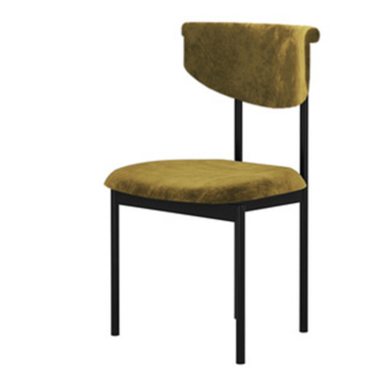 Fabric Open Back Dining Chairs Contemporary Armless Side Chair