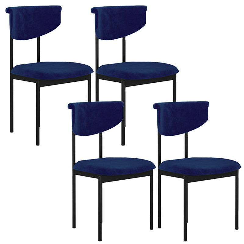 Fabric Open Back Dining Chairs Contemporary Armless Side Chair