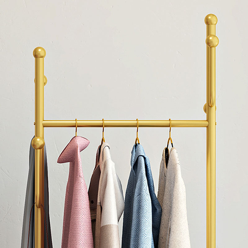 Glam Coat Rack Metal Hooks Shelving Included Free Standing Hall Stand