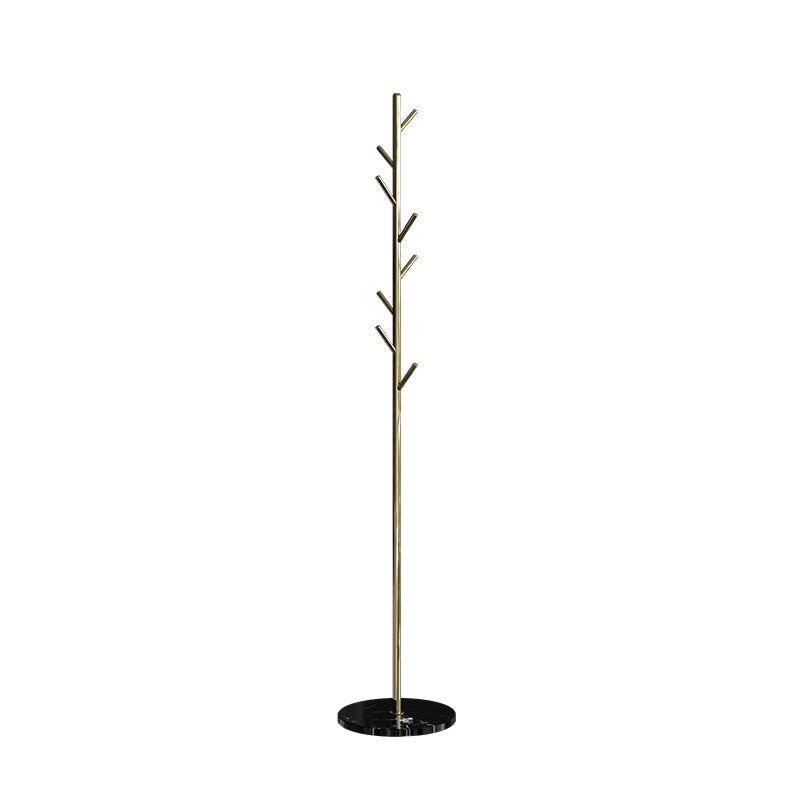 Glam Coat Rack Coat Hook Free Standing Metal Hall Stand with Slate Base