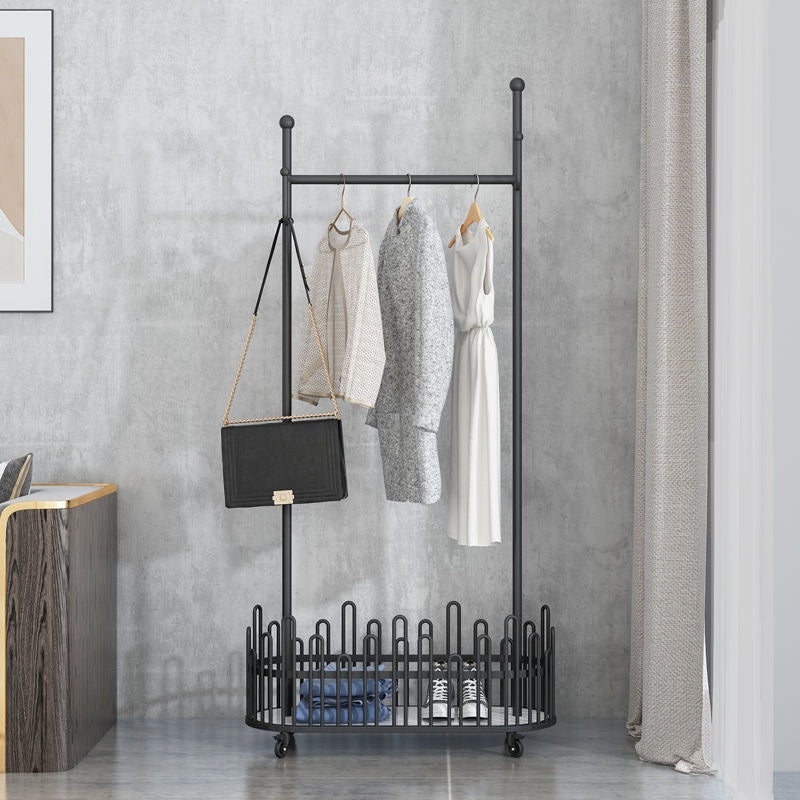 Glam Coat Rack Free Standing Coat Hook Storage Shelf Organizer Metal Hall Stand