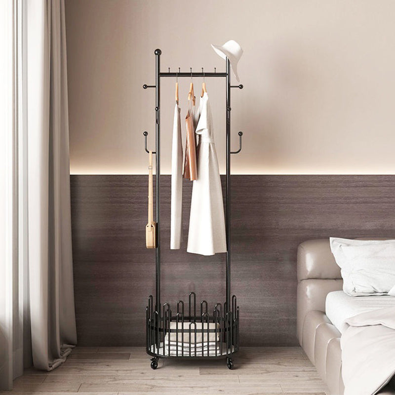 Glam Coat Rack Free Standing Coat Hook Storage Shelf Organizer Metal Hall Stand