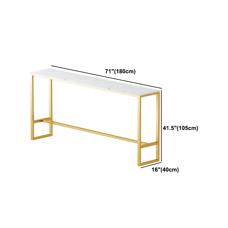 Glam Style 1/2/3 Pieces Bar Table Set Rectangle Bar Table with High Stools for Kitchen